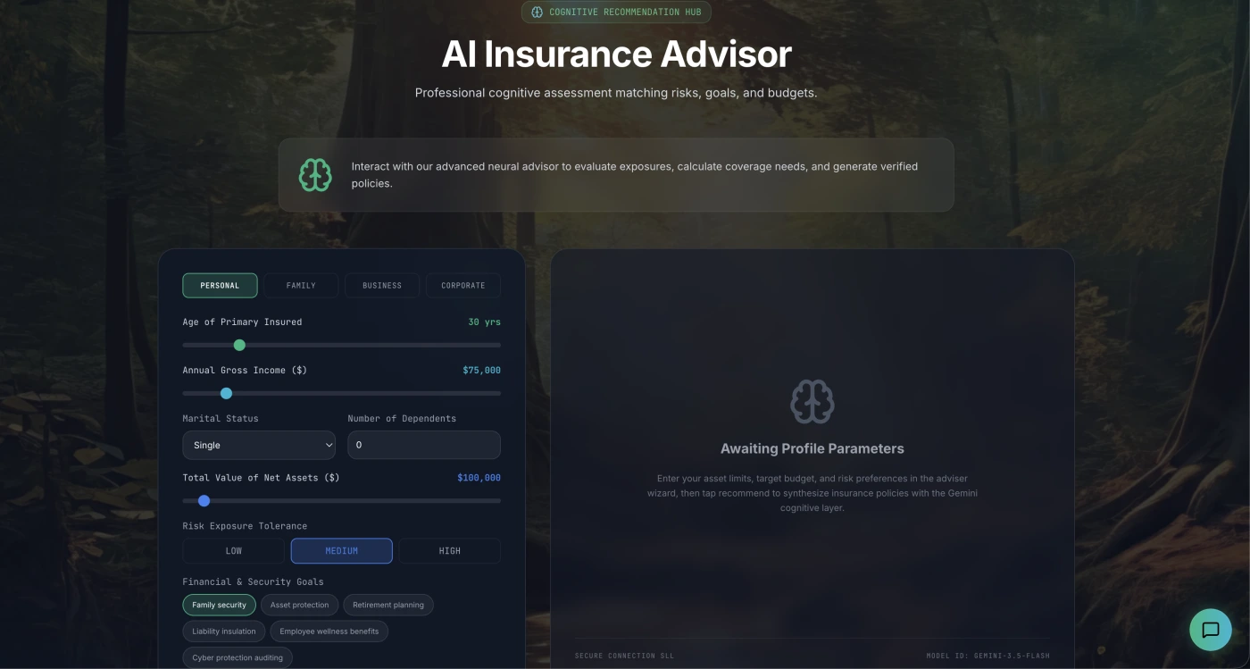Insurance platform portfolio interface screenshot 10