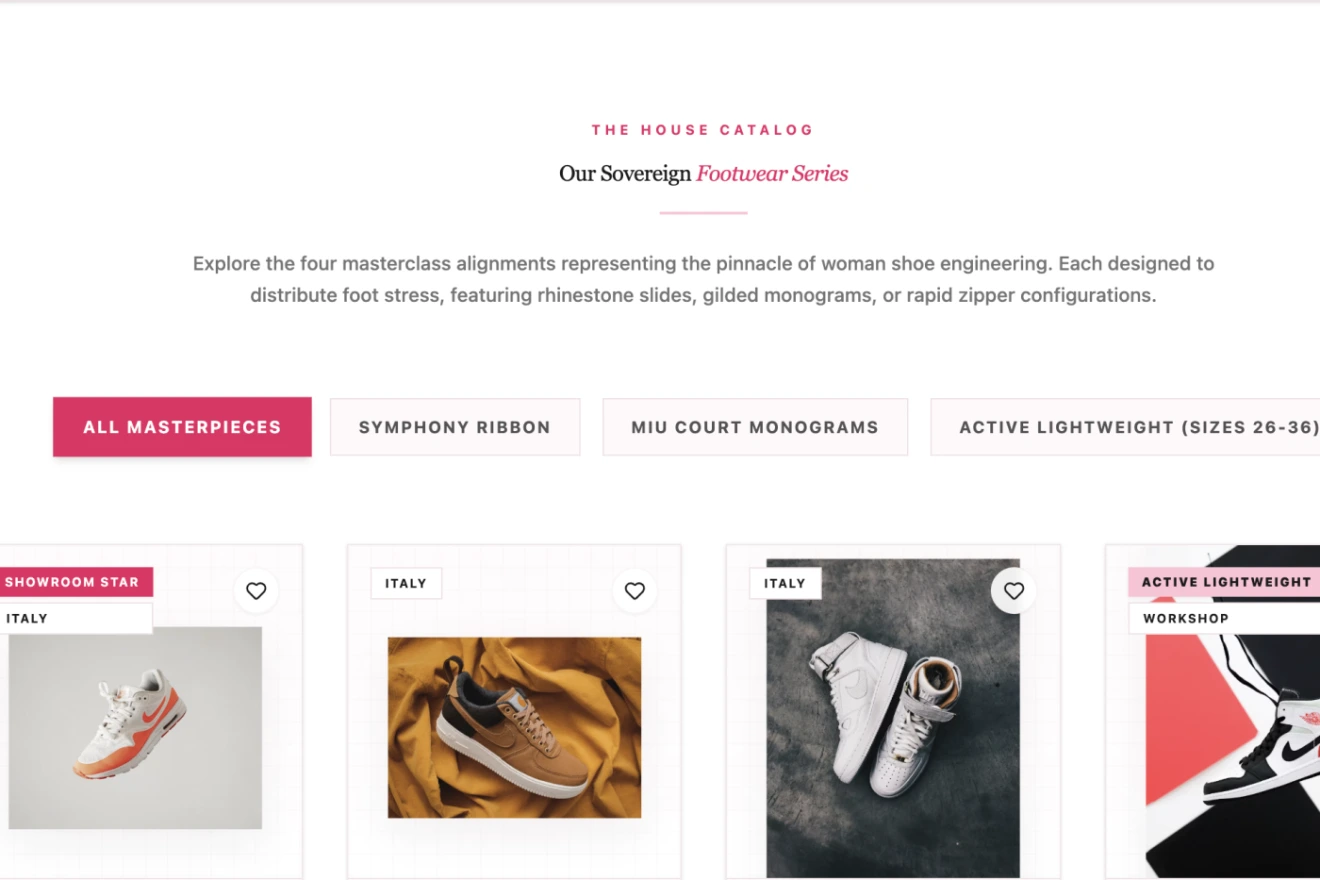 Online shopping website portfolio interface screenshot 13